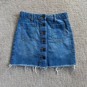 BDG Denim Button-Front Skirt